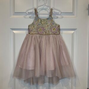 Pink Violet Girls Shimmer Tulle Dress Party Sparkle‎ Occasion Size 3T